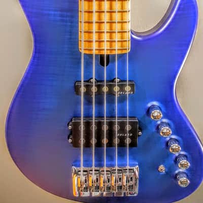 NEW Maruszczyk Elwood L 5a-24+ 2016 Blue Flame Maple Top and Back image 1