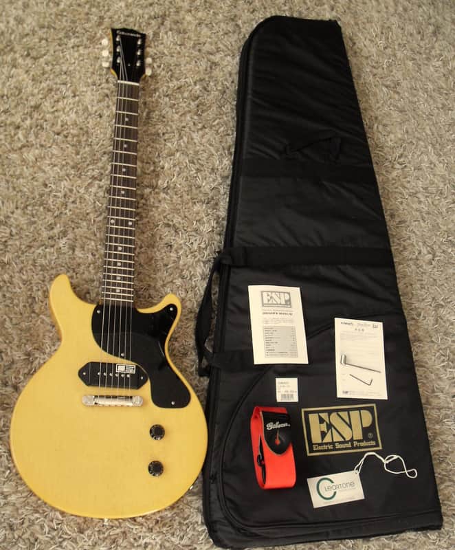 Edwards Les Paul Junior 1959 TV Yellow DC Gibson Strap ESP