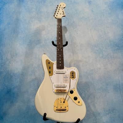 NEW - 2025 Fender Made in Japan Traditional Collection '60s Jaguar – White Pearl / Gold, Matching Headstock MIJ image 1