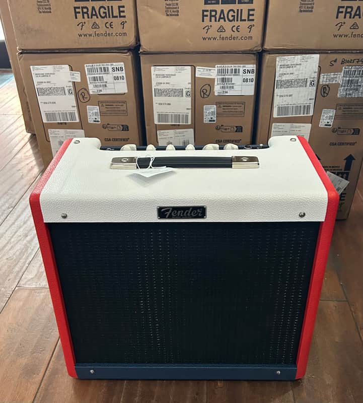 Fender Limited Edition Blues Junior IV, Eminence Cannabis Rex, Color Trio: Red, White, Blue image 1