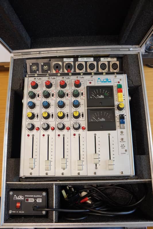 Audio Developments AD-145 Pico Mixer – Original 1970s Vintage UK Broadcast Mixer with Power Supply & Flight Case image 1