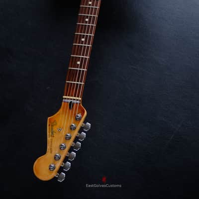 Fender Stratocaster Vintage White over Blue Zebra Heavy Aged Relic image 13