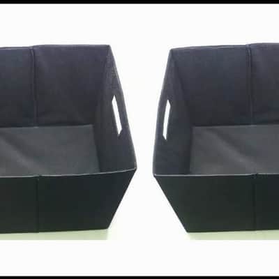 LASE 12" or LP Record (Vinyl) Black Fabric Storage Box. Black image 4