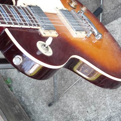 Gamma Single cutaway style guitar Japan 1970's 1970's cherry sunburst image 4