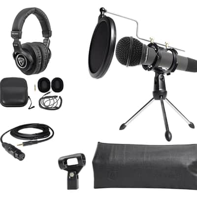 Audio Technica 1-Person PC Podcasting Podcast Bundle Microphone+Stand+Headphones image 19