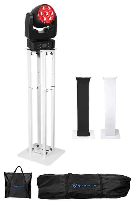 Chauvet DJ SENTINEL WASH Q7Z ILS 20w RGBW LED Moving Head Light+Totem Stand image 1