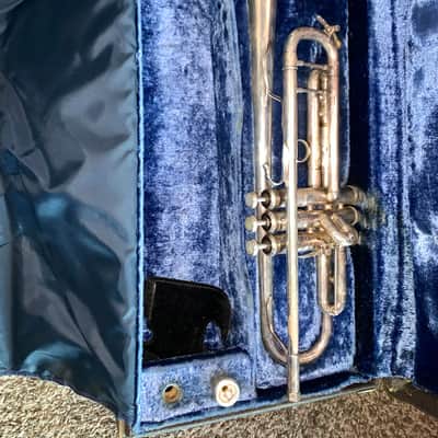 Vintage vintage 1970s Bach Stradivarius step up  Professional Model  37 Trumpet and Hardshell case Silver-Plated image 22