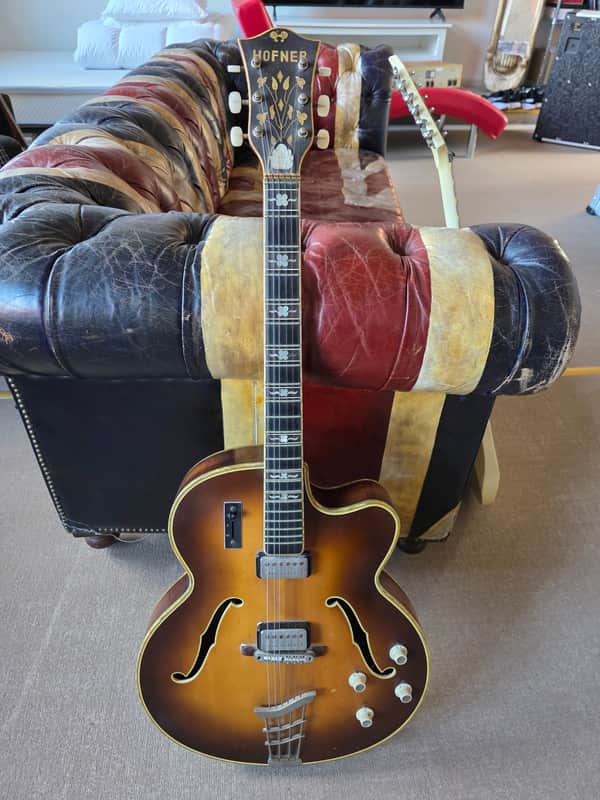 Hofner Committee E2 1964 60s Vintage Sunburst Hollow Body Archtop Guitar - Good