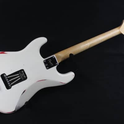 Custom Painted and Upgraded (Aged and Worn) Fender Squier CXS Strat With Matching Headstock and Pickguard image 21