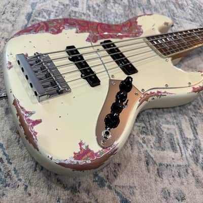 Dhatarattha DEB5 Jazz Bass 5 string - PAISLEY RELIC image 3