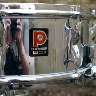 Vintage 1970s Premier 2000 Chrome over Aluminium COA Snare Drum 14x5" image 6