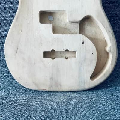 Unfinished Basswood 4 String Precision P Bass Style Body image 3