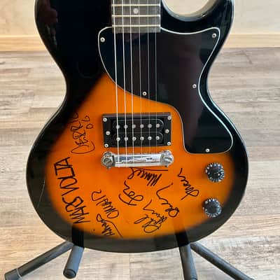 SIGNED Epiphone Les Paul Junior Model - Two-Tone Sunburst - ALL 8 MEMBERS OF THE MARS VOLTA!!! image 2