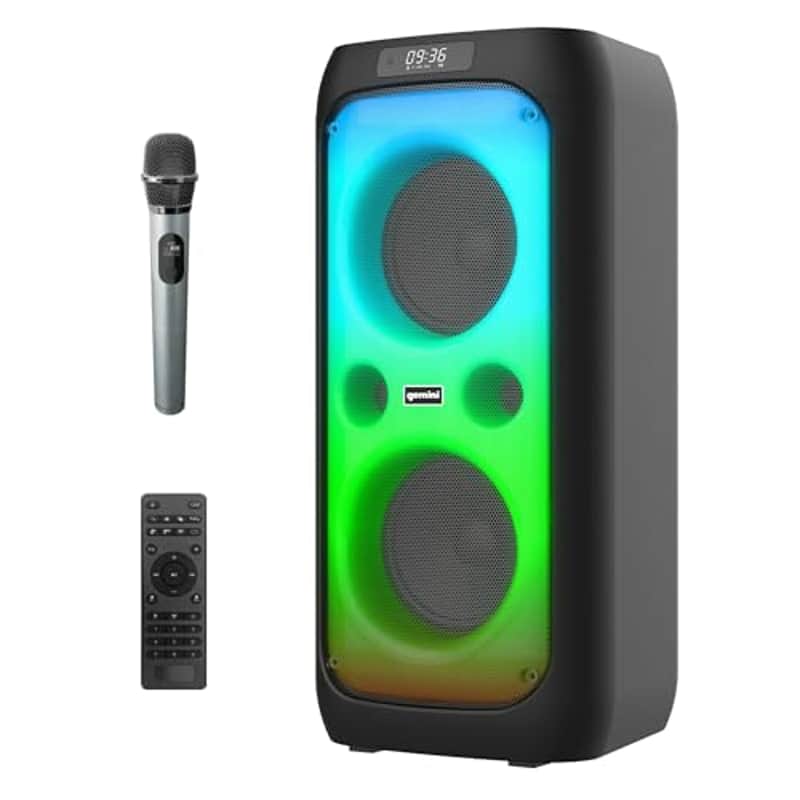 Gemini Sound GGO Series Portable Bluetooth Boomboxes with LED Party Lighting, TWS Pairing, Wireless Mic, and Rechargeable Battery - 100W 6.5" (GGO-650L) & 200W Dual 6.5" (GGO-2650L) image 1