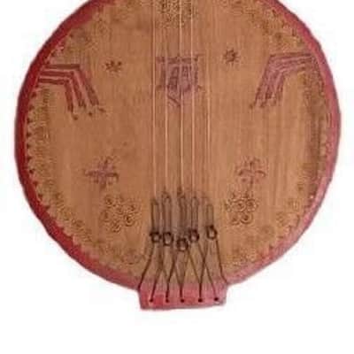 Handmade Chautara Tandura Professional Rajasthani Folk Musical String Instrument Wooden image 2