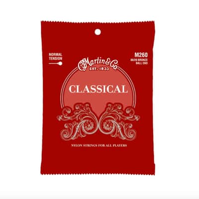Martin M260 Nylon Classical Guitar Strings Normal Tension 80/20 Bronze Ball End image 1