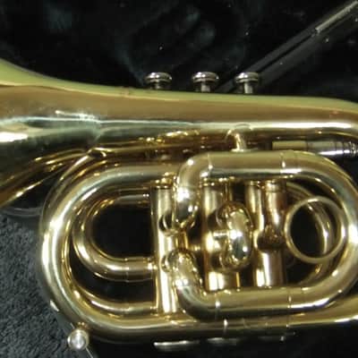 Rare Jupiter Pocket Trumpet in Branded Hardcase c1980s/90s - Working well with dented Bell - Bargain offer ! image 8