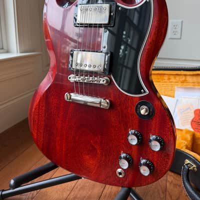 2026 Gibson Custom Shop ‘61 Les Paul SG Standard Stop Tail VOS - Cherry Red image 2