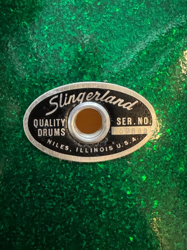 Slingerland Floor Tom 1960-1970 - Green Sparkle image 1