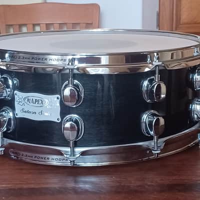 Mapex SVS4550TW Saturn MH 14x5.5" Snare Drum with Chrome Hardware 2010s - Transparent black Lacquer image 1