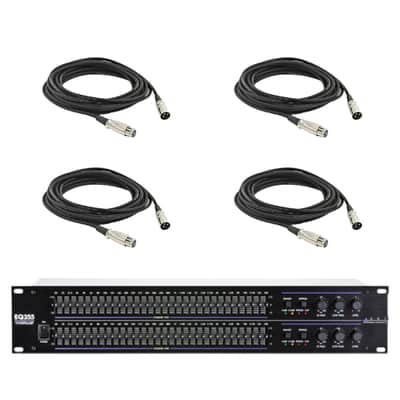 ART EQ-355 Dual 31-Band Graphic Equalizer with 4x XLR Cables image 1