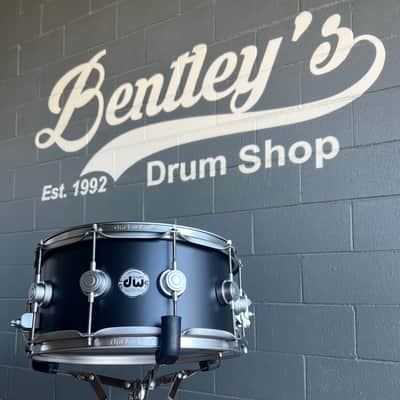 DW Collector's Series 6.5x14" Maple/Mahogany Snare Drum in Ultra Dark Ebony Satin Oil w/ Satin Chrome Hardware image 1