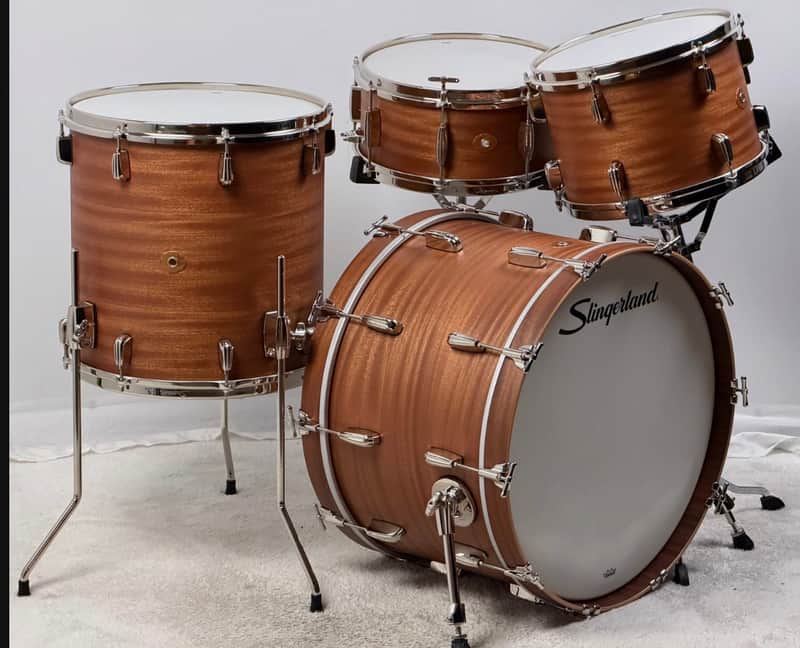 Slingerland Radio King Prototype drum set Satin Mahogany. 13/16/22/6.5 image 1