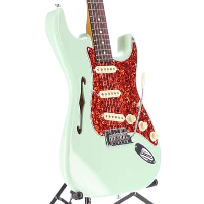 Fender Certified Pre-Owned American Professional II Stratocaster Thinline, Rosewood Fingerboard, Transparent Surf Green (J11) (11101) image 3