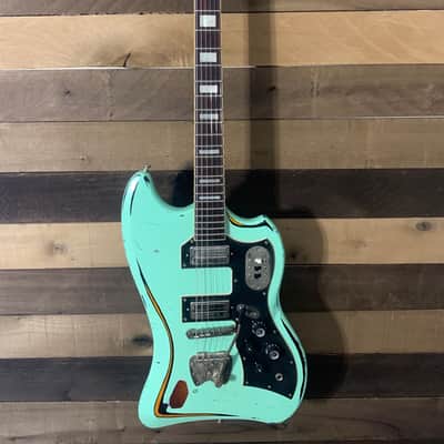 Guild S-200 T Bird Relic Aged Repaint By Real Life Relics Surf Green Prism Flake Nitro Lacquer image 1