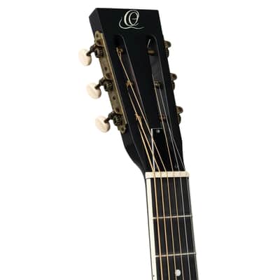 Ortega AMERICANA SERIES RESONATOR GUITAR MAHOGANY DISTRESSED SATIN BLACK image 9