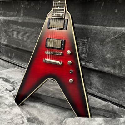 Epiphone Dave Mustaine Flying V Prophecy Electric Guitar Aged Dark Red Burst image 1