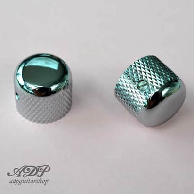 2 Gotoh Chrome Short Dome Knobs for 6mm SplitShaft Pots image 1