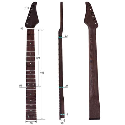 Wenge ST Guitar Neck,24-Fret image 7