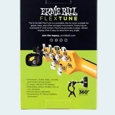 Flextune Digital Chromatic BIG 2" Color LCD Clip-On Tuner Guitar Bass Ukulele & Violin Tuning Modes image 5