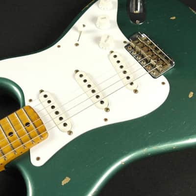 Fender Custom Shop 60th Anniversary 1954 Heavy Relic Stratocaster - Maple Fingerboard - Sherwood Green image 6