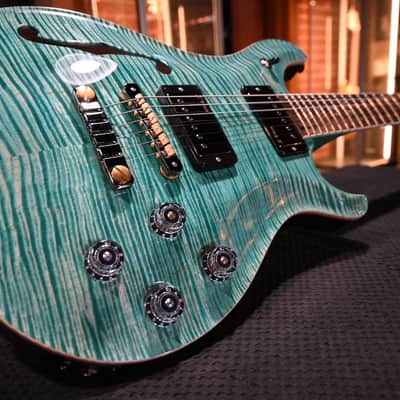 PRS Wood Library McCarty 594 Semi-Hollow Danville Music 35th Anniversary Artist Top 2025 - Bahamian Blue #8203 image 4