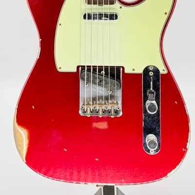 Fender USA Custom Shop 1963 Telecaster Relic'd Candy Apple Red Serial#: CZ589852 image 2