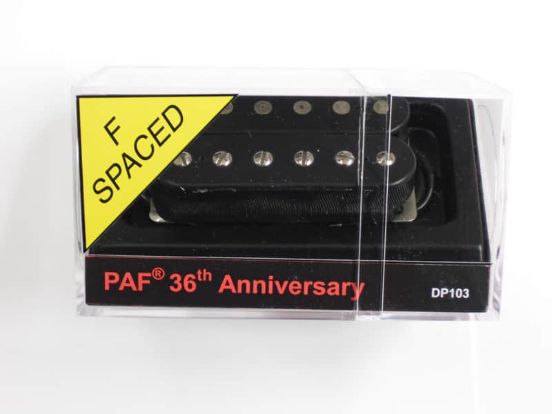 DiMarzio F-spaced PAF 36th Anniversary Neck Humbucker Black W/Chrome Poles DP 103 image 1