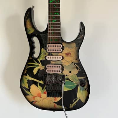 Ibanez JEM77-FP Steve Vai Signature MIJ – Original Black Floral – OHSC image 4