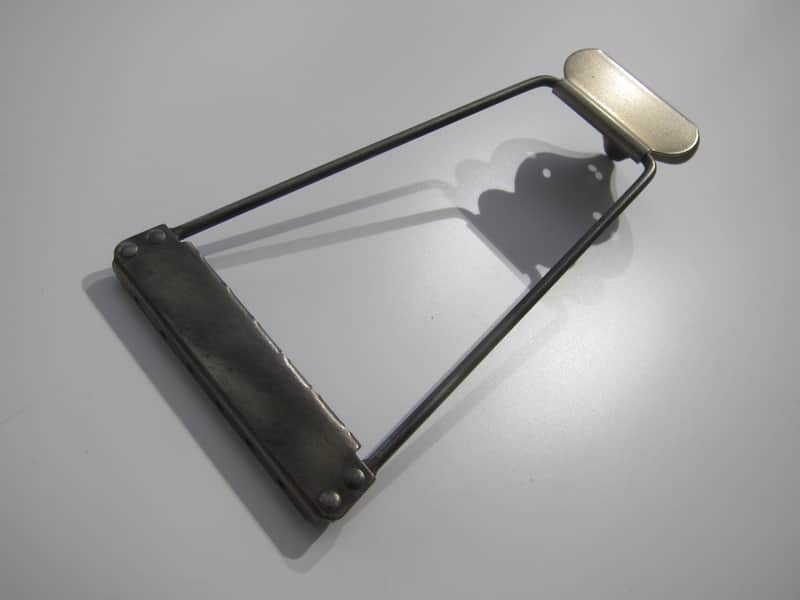 Harmony & Silvertone Archtop & Flat Top Guitar Tailpiece Authentic Vintage Part Circa-1950s-1960s-Nickel Silver image 1