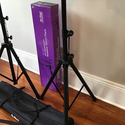 On-Stage SSP7950 All-Aluminum Dual Speaker Stand Pack with Zippered Bag - Black image 3