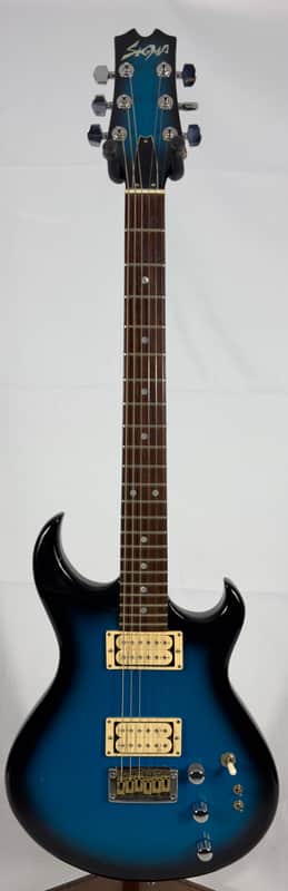 Martin Sigma Prototype Neck Through Electric Guitar MIJ Japan Early 1980s - Blue Burst image 1