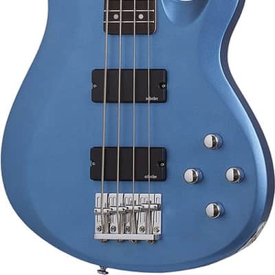 Schecter C-4 Deluxe Electric Bass - Satin Metallic Light Blue (585) image 2