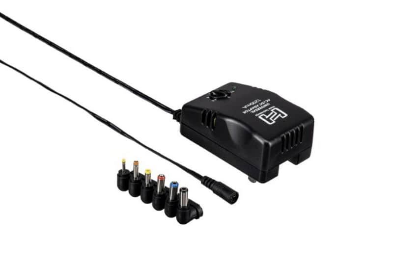 100-240V Universal Power Adaptor, Selectable 3VDC up to 12 VDC and +/- Polarity 1200 mA 6 Interchangeable Plugs for Many Small Devices Foldable Portability SCP Protection image 1