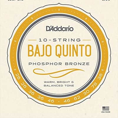 D'Addario EJ85 Phosphor Bronze Bajo Quinto Strings (26-36)
