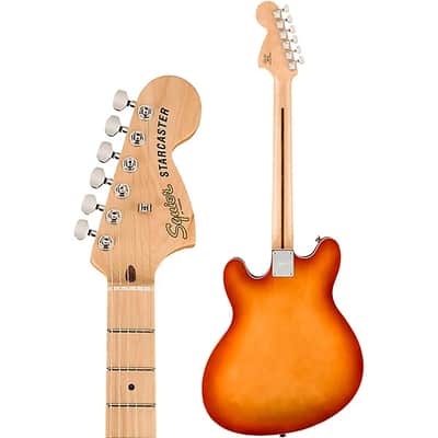 Squier Affinity Series Starcaster Deluxe Electric Guitar. Maple Fingerboard, Sienna Sunburst TGF33 image 5