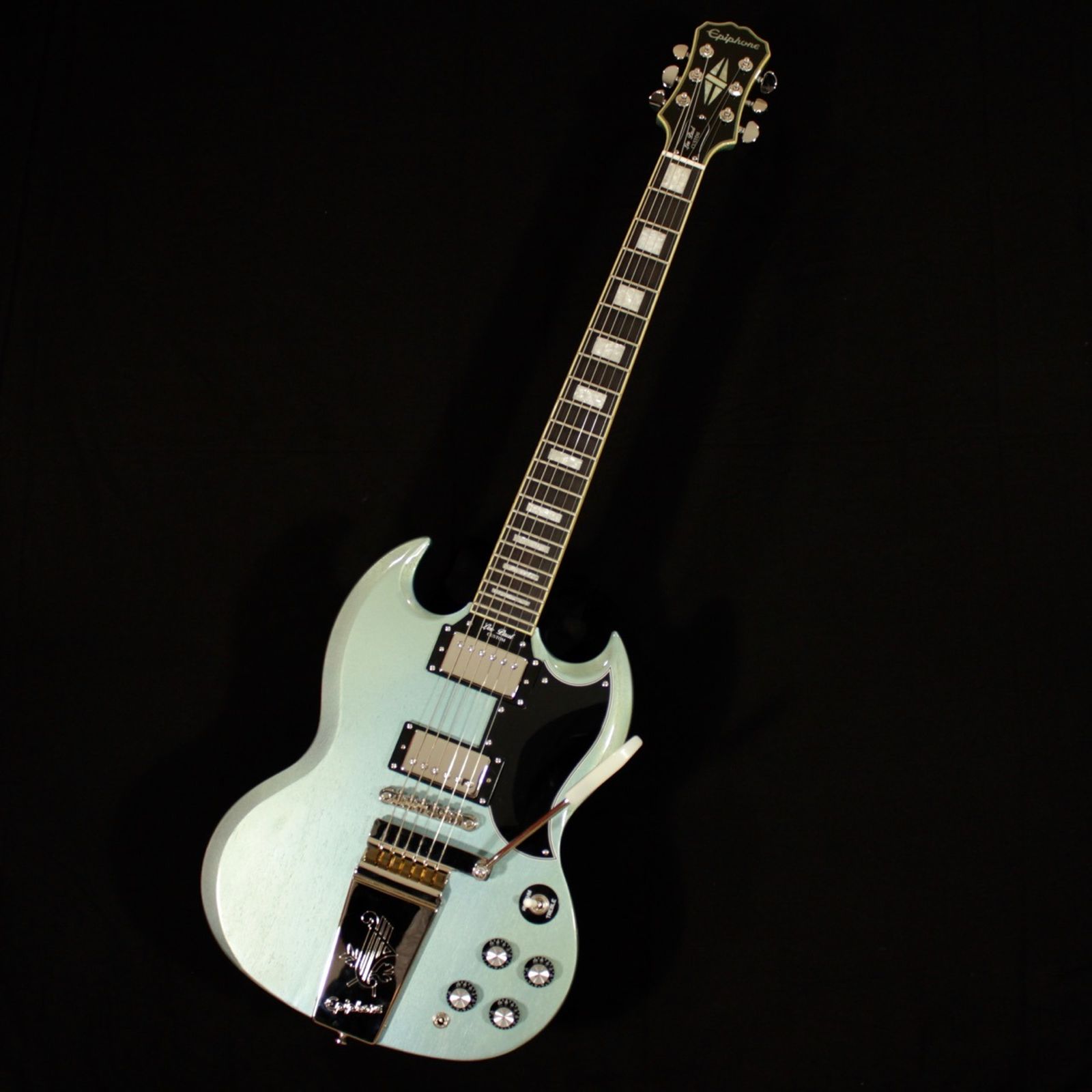 Epiphone SG Custom マエストロ Pelham Blue DISC Epiphone Limited Edition SG Custom Guitar Maestro TV Pelham