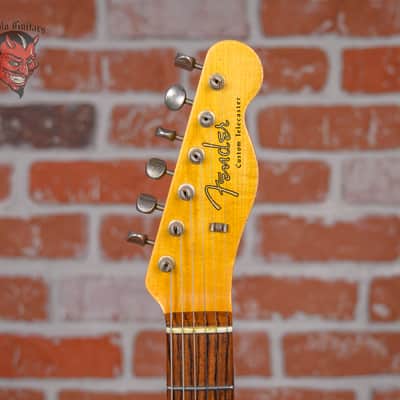 Fender Custom Shop 2020 Winter NAMM Ltd 60 Telecaster Custom Aged Olympic White Over 3-Color Sunburst Heavy Relic 2020 w/OHSC image 9