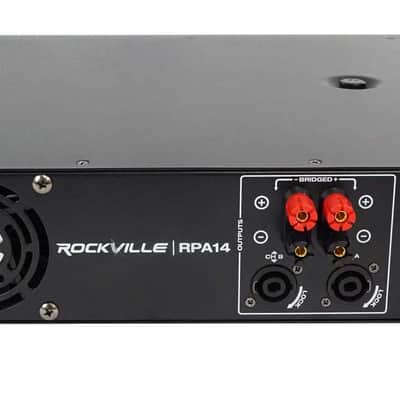 Rockville RPA14 7000w Peak 2000w RMS 2 Channel Power Amplifier Pro/DJ Amp+Cables image 4