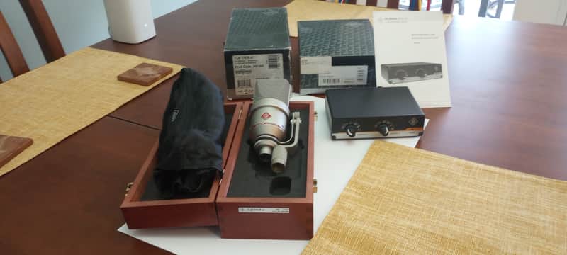 Neumann TLM 170R Large Diaphragm Multipattern Condenser with N248 Dual Power Supply Microphone 1993 - Present - Nickel image 1